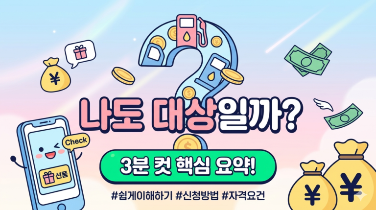 2026 고유가 피해지원금 총정리(지원 대상, 신청방법, 사용처)